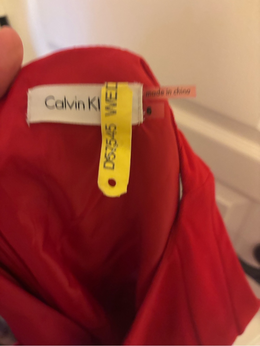Calvin Klein size 8 Red Fit-and-Flare Women's Dress - Picture 8 of 8